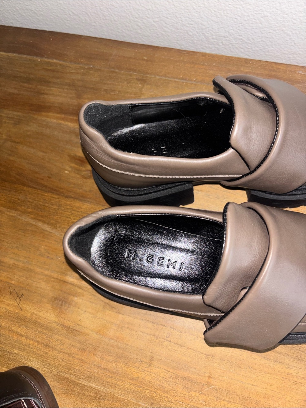 M Gemi Women Heeled Loafter Size 37 Fossil Slip On - Picture 4 of 6